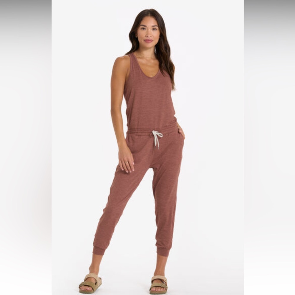 Women's Vuori Lux Jumpsuit in Terracotta Size Medium
